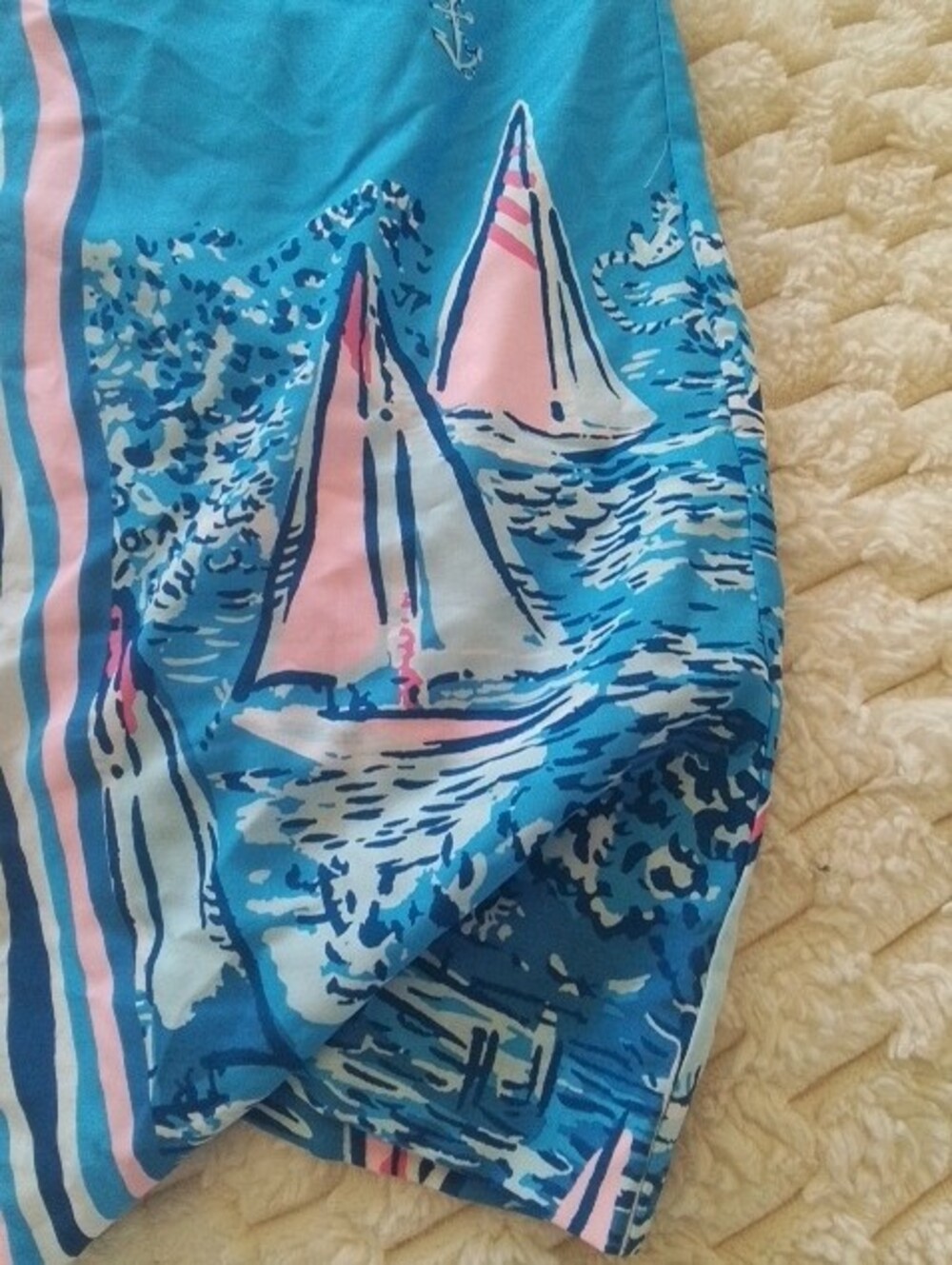 Lilly Pulitzer Both Pieces NWT with Sail Boats And Pink Stripes - Picture 3 of 7